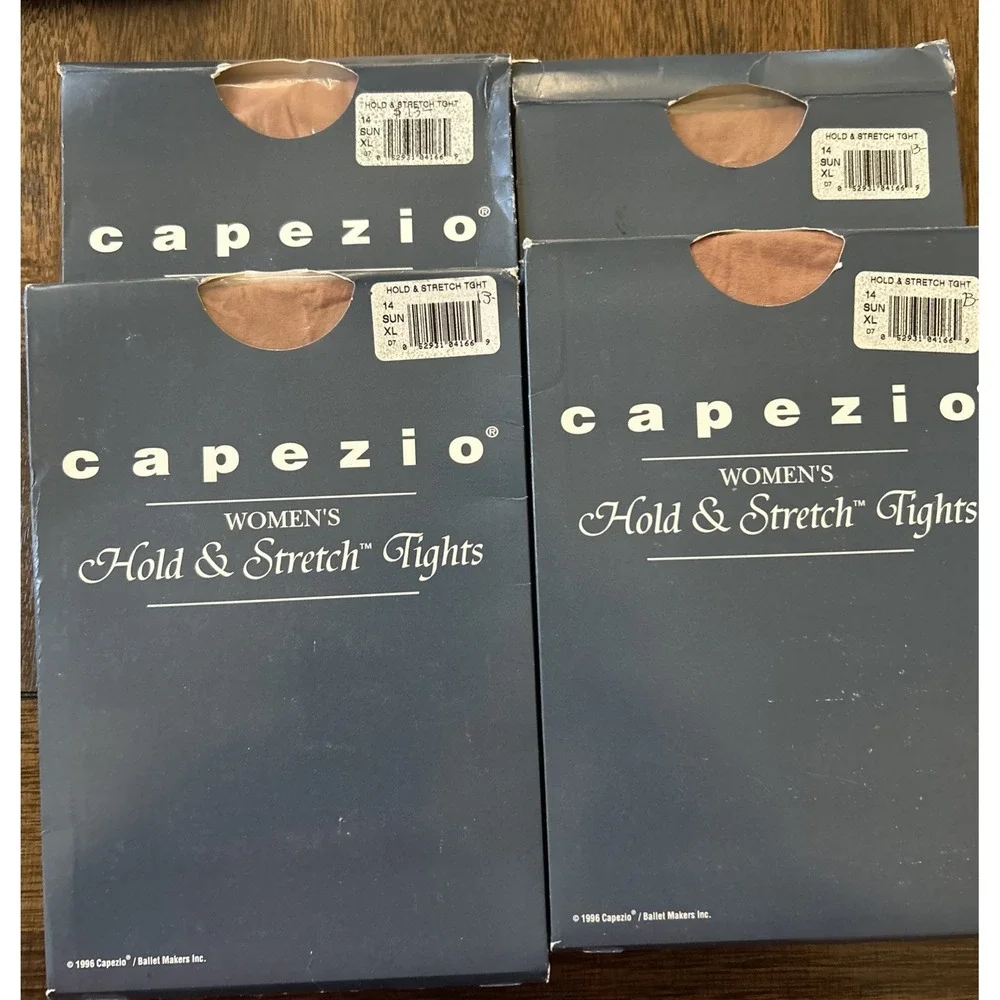 Vintage Capezio Hold And Stretch Tan Tights X-Large (4 Pair)